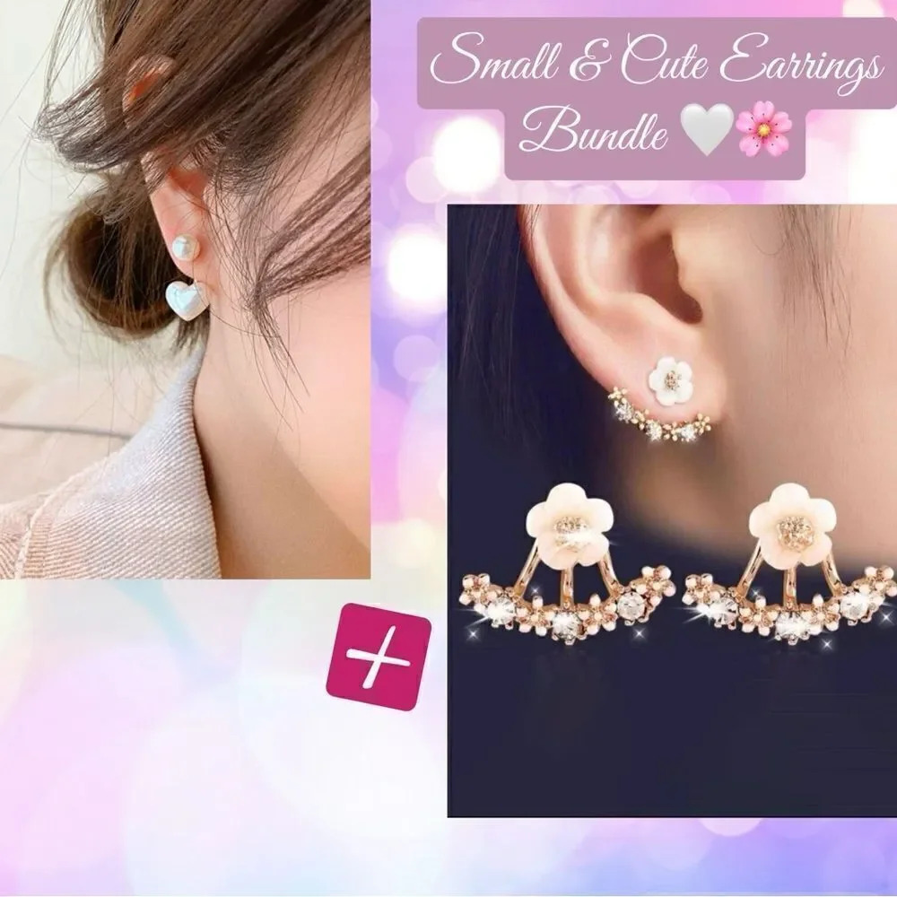 Small and very cute earrings bundle 🤍🌸